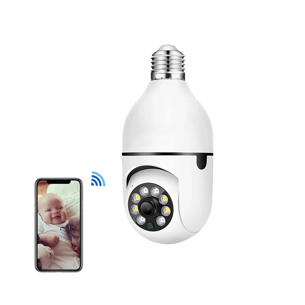 Bulb E27 Surveillance Camera Full Color Night Vision Automatic Human Tracking Zoom Indoor Security Monitor Wifi Minii IP Camera