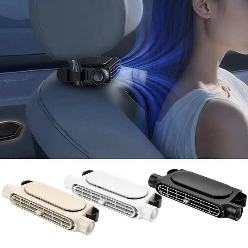 Car Backseat Fan Car Seat Fan Angle Adjustable 3000mAh Rechargeable 3-Speed ​​Adjustable Cooling Devices For Truck Camping Van RV