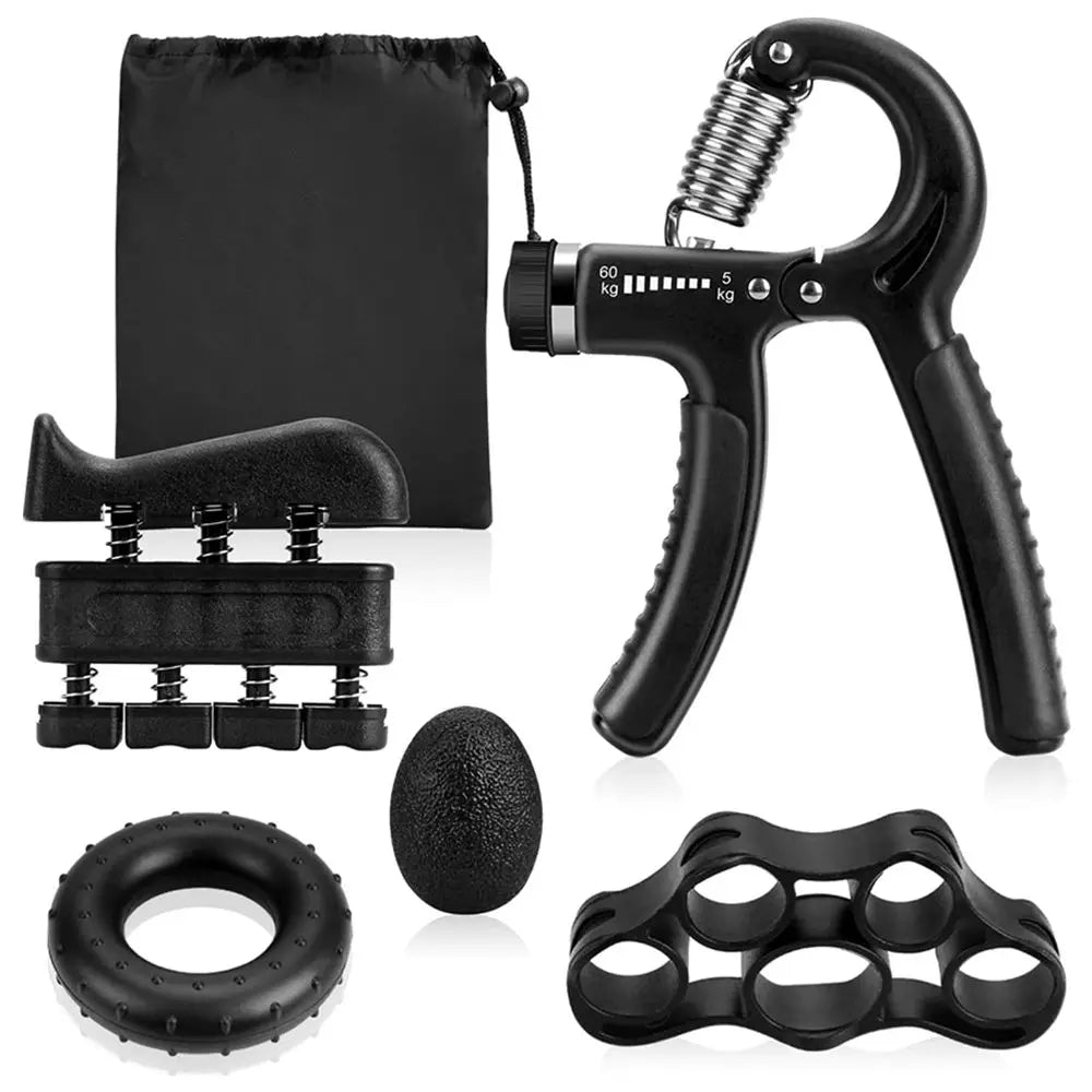 Grip Strength Trainer 6 Pack Forearm Strengthener Finger Stretcher Finger Exerciser Hand Gripper Strength Ring &amp; Stress Ball