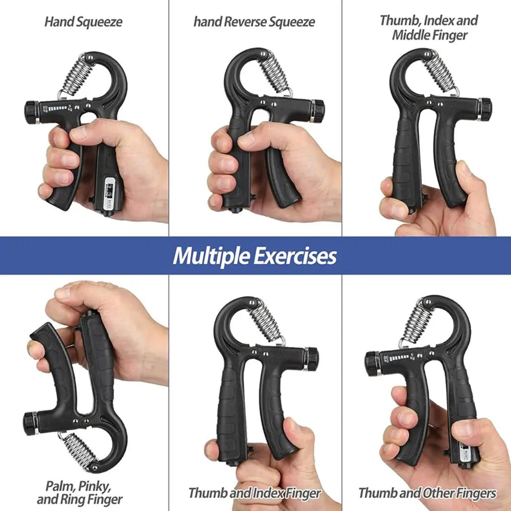 Grip Strength Trainer 6 Pack Forearm Strengthener Finger Stretcher Finger Exerciser Hand Gripper Strength Ring &amp; Stress Ball