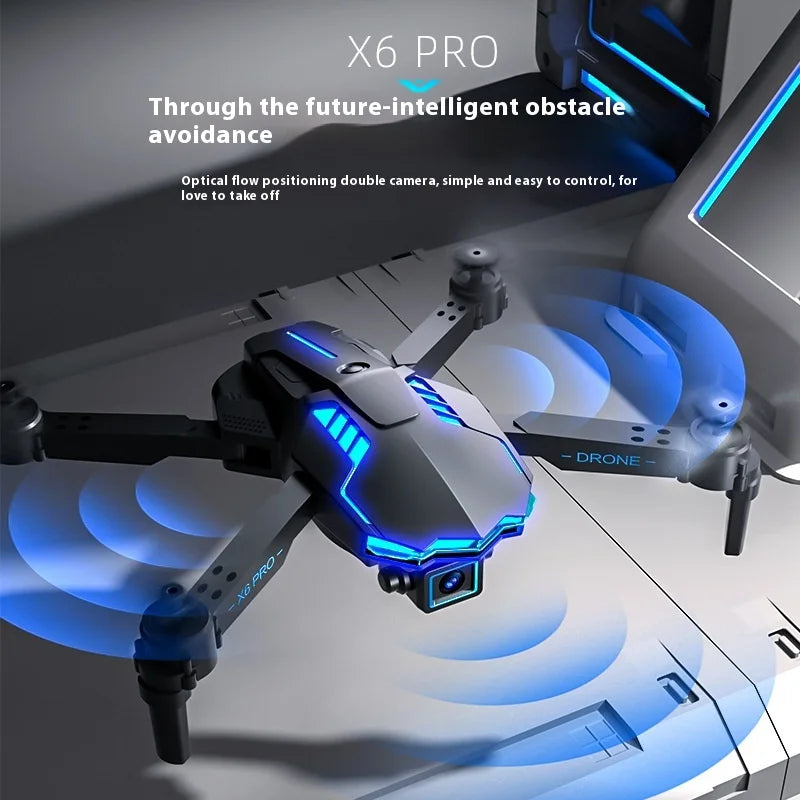 X6 Professional Drone Dual 4k High-Definition GPS, Three-Sided Obstacle Avoidance, Foldable Remote Control Quadcopter