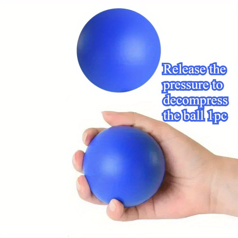 1pc Silicone High-Elastic Grip Ball - Blue Finger Strengthening &amp; Muscle Training Exerciser, Hand Massage Squeeze for Improved Dexterity and Flexibilit