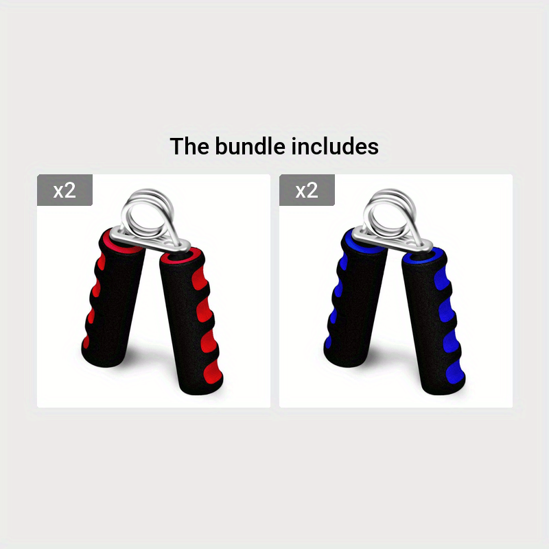1-Pack Foam Hand Gripper with 55LB Strength, Ergonomic Non-Slip Grip &amp; Springs - Red/Blue for Home Gym, CrossFit, Wrist &amp; Arm Strength Training, Hand Grip Strengthener