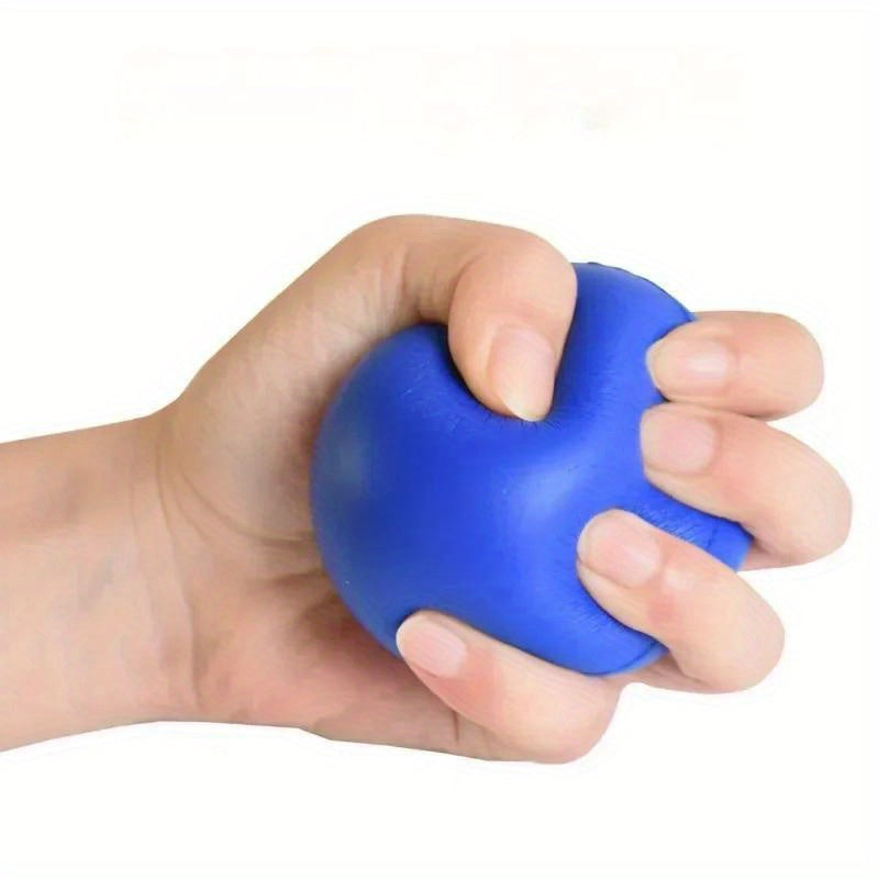 1pc Silicone High-Elastic Grip Ball - Blue Finger Strengthening &amp; Muscle Training Exerciser, Hand Massage Squeeze for Improved Dexterity and Flexibilit